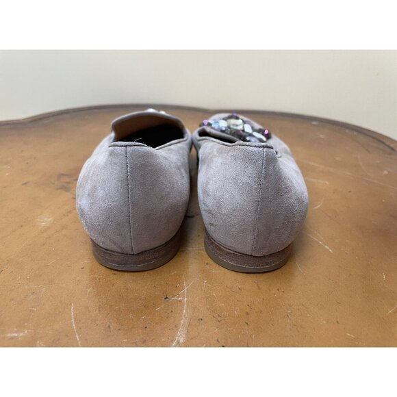 Ralph Lauren Women's Suede Leather Bejeweled Purple Label Flats Sz 37.5B (F136) - Picture 7 of 9